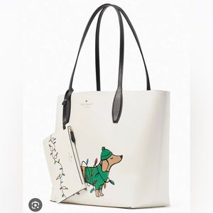 Large Kate Spade Claude Tote (reversible) with matching detachable wristlet.